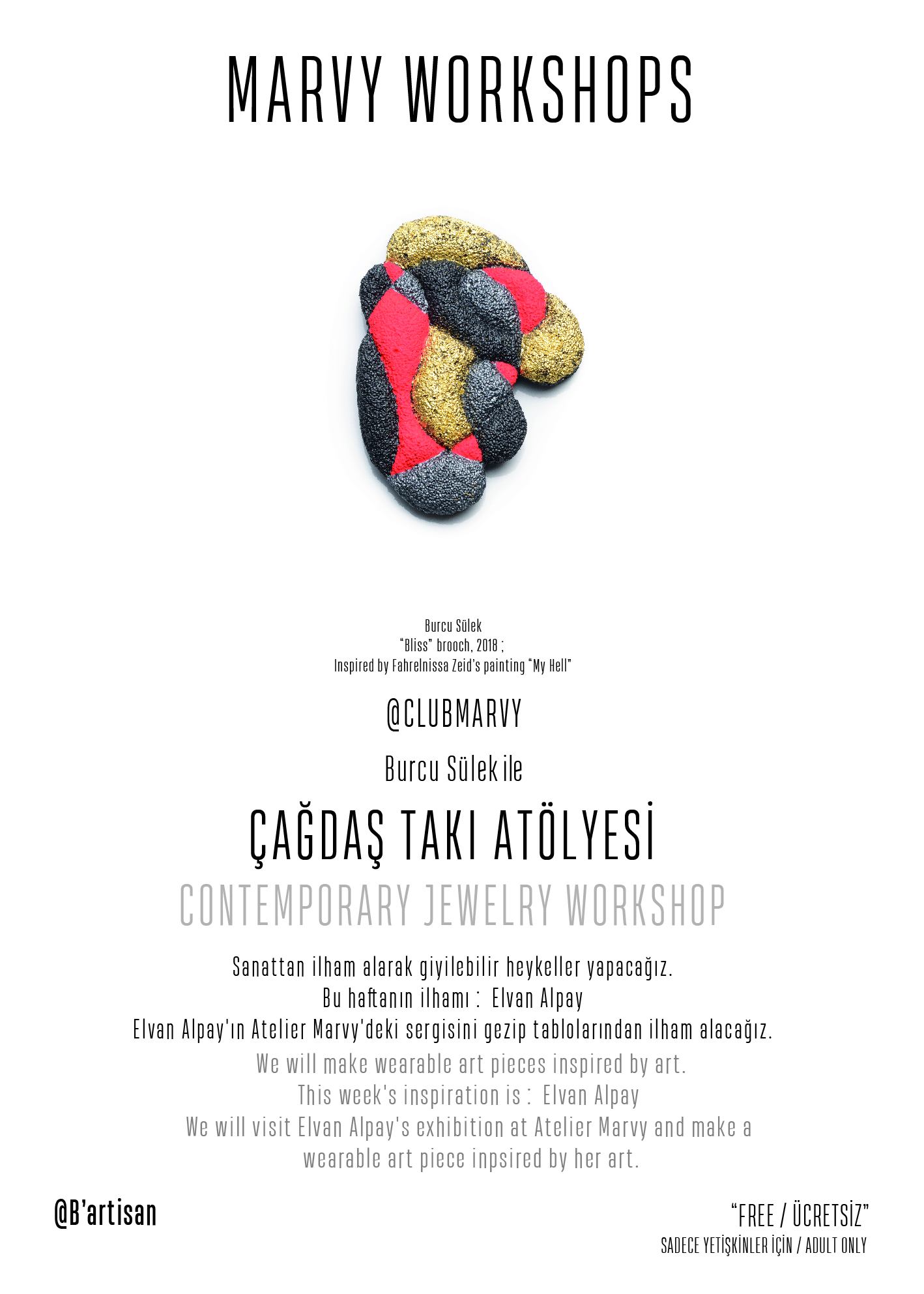 CONTEMPORARY JEWELRY WORKSHOP WITH BURCU SULEK