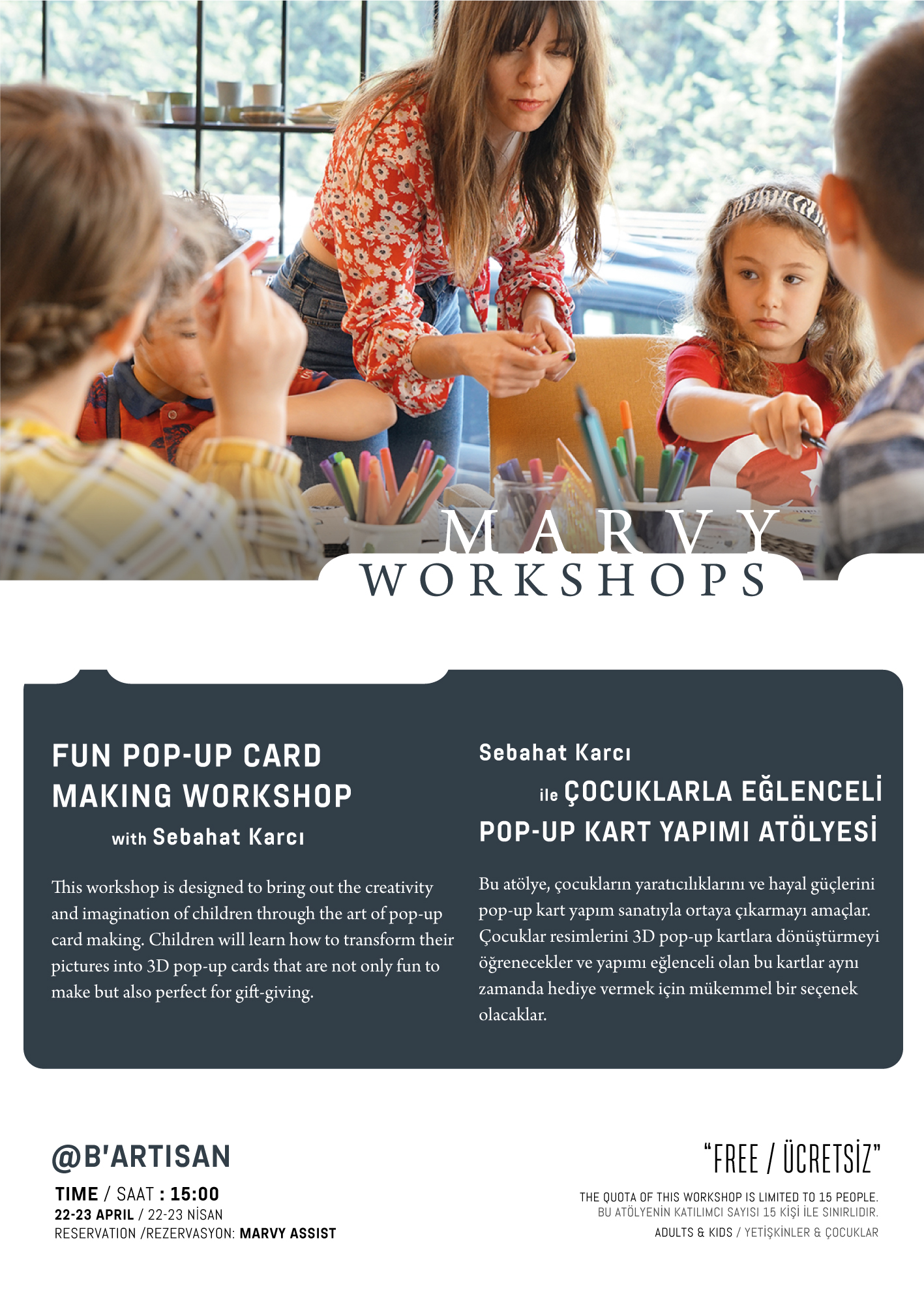 Fun Pop-up Card Making Workshop with Sebahat Karcı